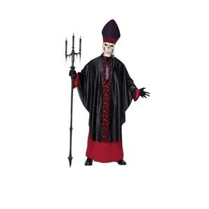 California costumes Men's size Small/Medium Black Mass Bishop Costume